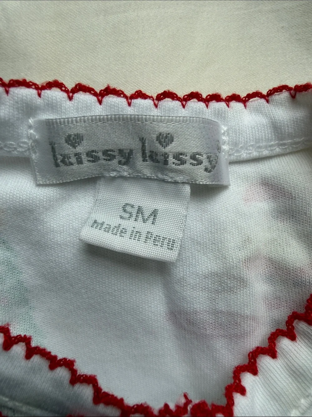 Kissy Kissy White Holiday Santa & Tree Sleep Gown - Red & Green